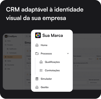 CRM adaptável à identidade visual da sua empresa mobile