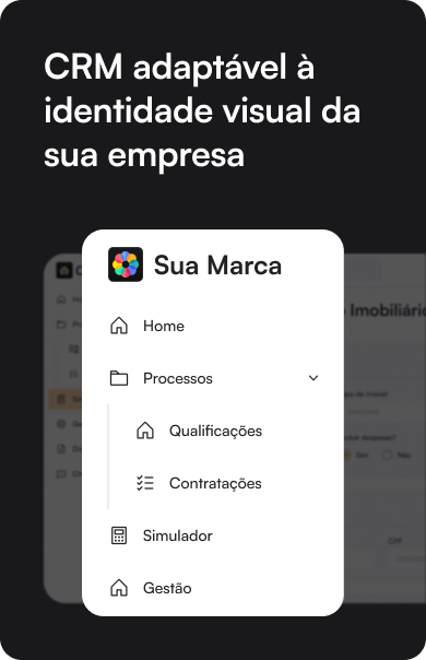 CRM adaptável à identidade visual da sua empresa desktop