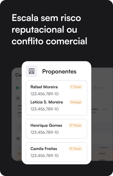 Escala sem risco reputacional ou conflito comercial desktop